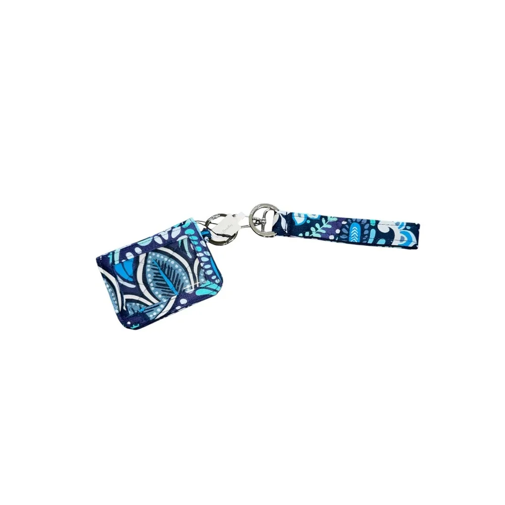 Vera Bradley Wristlet Keychain Blue Island Medallion ID Case Wallet 27598-U60